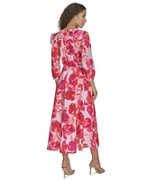 Calvin Klein Women's Floral-Print Cotton Midi Dress