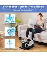 Under Desk Elliptical Machine with Display Monitor for Home Office