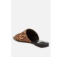 Hilsa Leopard Print Slip-On Flats