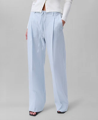 Calvin Klein Women's Front-Pleated Wide-Leg Pants