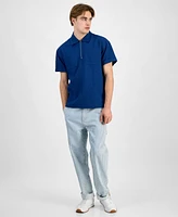 Sun + Stone Men's Bennet Indigo Poplin Shirt, Exclusively at Macy's