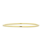 Bling Jewelry Simple Thin Stacking Bangle Bracelet, Smooth Yellow Gold Plated, 2MM Round