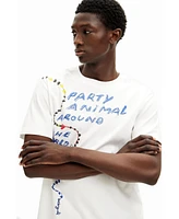 Desigual Men's Short-sleeved Arty party animal t-shirt.