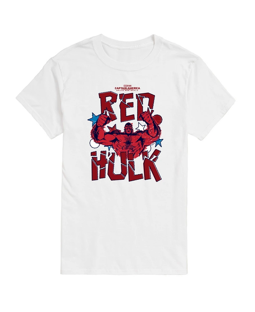 Airwaves Men's Captain America Brave New World Red Hulk Short Sleeve T-Shirt