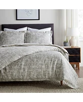 Ihi Home Dakota Cotton Duvet Cover Set/3, Grey