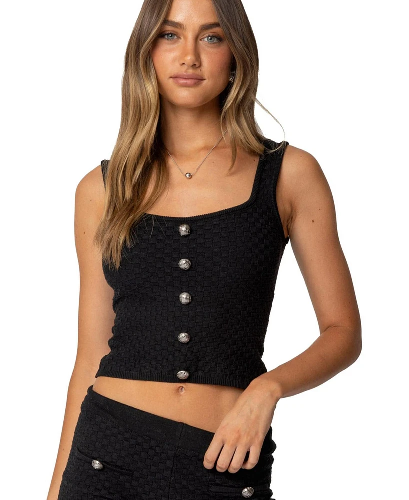 Edikted Womens Amalie Knit Tank Top