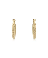 The Lovery Mini Mesh Gold Hoop Earrings 14K Yellow Gold