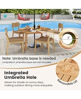 Outdoor Acacia Wood Dining Table for 4-6 People