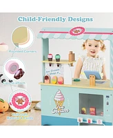 Kids Ice Cream Truck Playset with Vending Machine Fun Pretend Play Toy for Toddlers