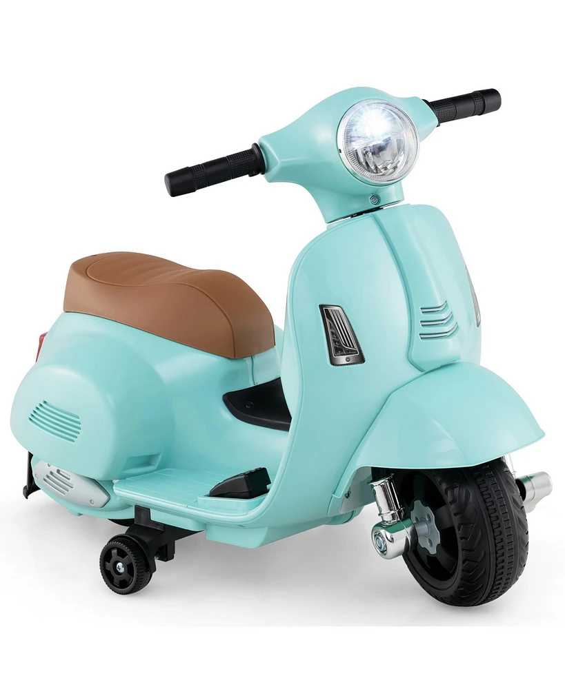 Kids Ride on Motorcycle Licensed Vespa with Led Headlight and Horn