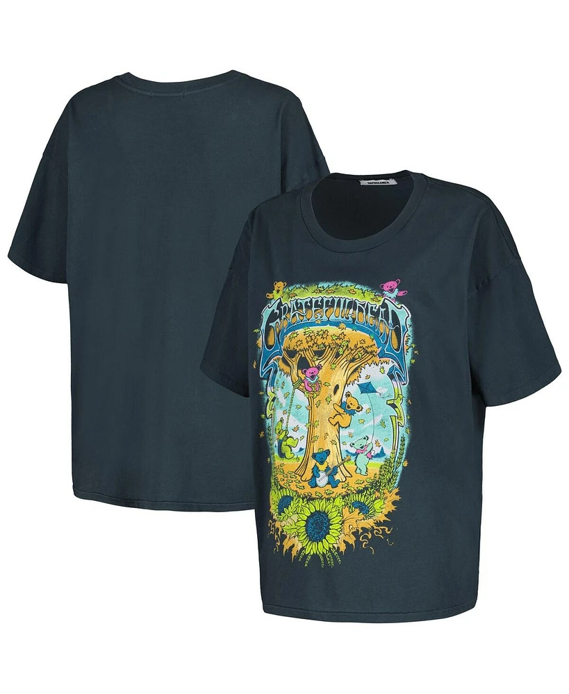 Daydreamer Women's Charcoal The Grateful Dead Autumn Bears Merch T-Shirt