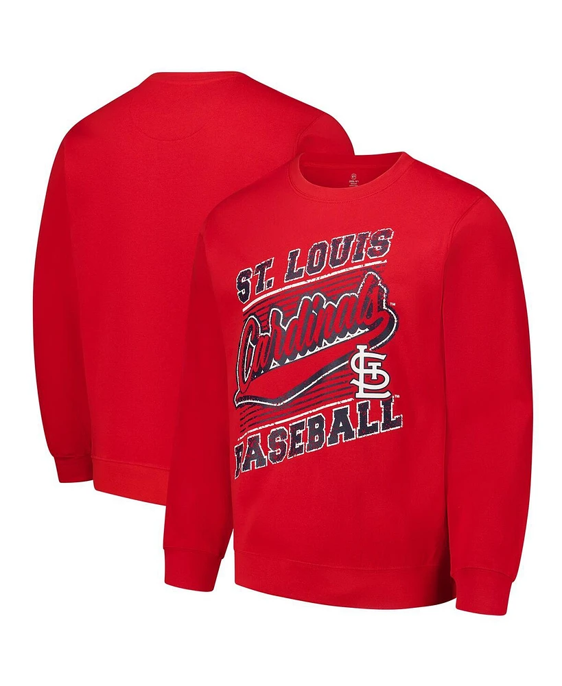 Stitches Men's Red St. Louis Cardinals Pullover Sweatshirt