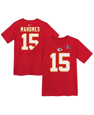 Nike Preschool Patrick Mahomes Red Kansas City Chiefs Super Bowl Lix Player Name Number T-Shirt