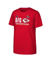 Fanatics Big Boys and Girls Red Kansas City Chiefs 2024 Afc Champions Hail Mary T-Shirt