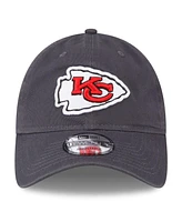 New Era Men's Graphite Kansas City Chiefs Super Bowl Lix Side Patch 9TWENTY Adjustable Hat