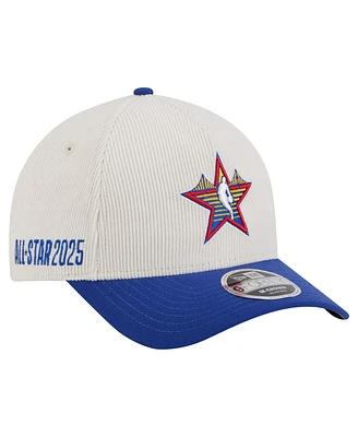 New Era Big Boys and Girls 2025 Nba All-Star Game Cream/Blue Big Star Corduroy 9FORTY Adjustable Hat