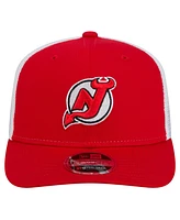 New Era Men's Red/White New Jersey Devils Core Trucker 9SEVENTY Stretch-Snap Hat