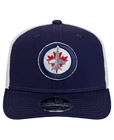 New Era Men's Navy/White Winnipeg Jets Core Trucker 9SEVENTY Stretch-Snap Hat