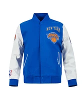 Pro Standard Men's Blue New York Knicks 2024/25 City Edition Wool Varsity Full-Zip Jacket