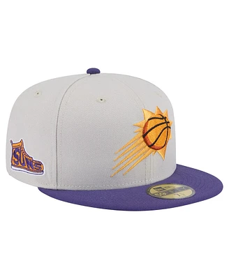 New Era Men's Phoenix Suns Stone Victory Grove Vintage Sidepatch Sneaker 59FIFTY Fitted Hat