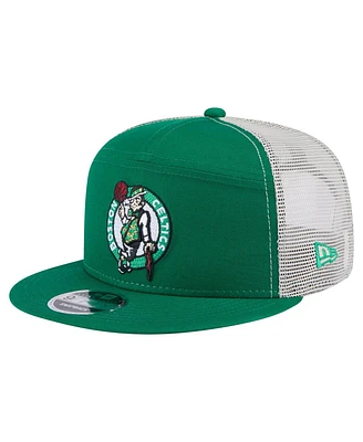 New Era Men's Boston Celtics Kelly Green Victory Grove Split Panel 9FIFTY Snapback Hat