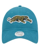 New Era Women's Teal Jacksonville Jaguars Throwback Crawl Standard 9TWENTY Adjustable Hat