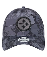 New Era Women's Black Pittsburgh Steelers Trippy 9TWENTY Adjustable Hat