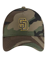 New Era Men's Camo San Diego Padres Woodland Team Pop 9FORTY A-Frame Adjustable Hat