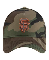 New Era Men's Camo San Francisco Giants Woodland Team Pop 9FORTY A-Frame Adjustable Hat