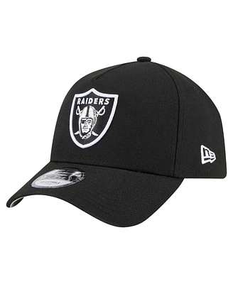 New Era Men's Black Las Vegas Raiders A-Frame 9FORTY Adjustable Hat