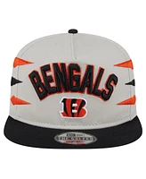 New Era Men's Stone/Orange Cincinnati Bengals Athletic Golfer Snapback Hat