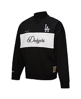 Mitchell & Ness Women's Black Los Angeles Dodgers Quarter-Zip Pullover Sweatshirt