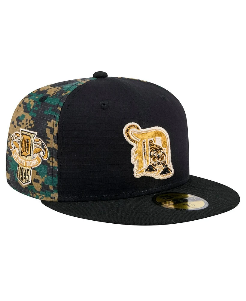 New Era Men's Black Detroit Tigers Digi Camo 59FIFTY Fitted Hat