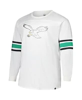 '47 Brand Men's White Philadelphia Eagles Big Tall Premier Brex Long Sleeve T-Shirt