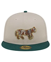 New Era Men's Natural/Hunter Green Detroit Tigers Lifestyle Tree Bark Fill 59FIFTY Fitted Hat