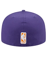 New Era Men's Purple Phoenix Suns Throwback Pennant 59FIFTY Fitted Hat