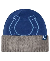 New Era Men's Royal Indianapolis Colts Oversize Cuffed Knit Hat