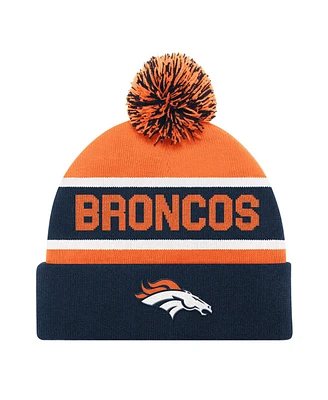 Starter Men's and Women's Navy/Orange Denver Broncos Cuffed with Pom Knit Hat