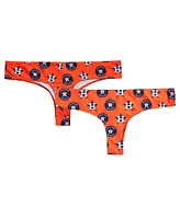 Concepts Sport Women's Orange Houston Astros Record Allover Print Knit Thong