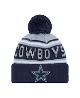 New Era Preschool Navy/Gray Dallas Cowboys Main Wordmark with Pom Knit Hat