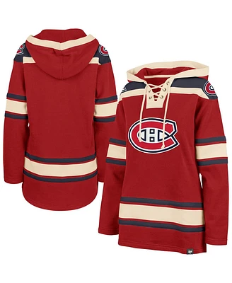 '47 Brand Women's Red Montreal Canadiens Superior Lacer Pullover Hoodie