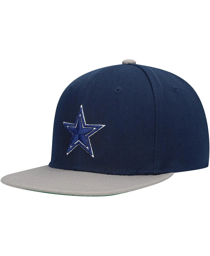 Mitchell & Ness Big Boys and Girls Navy/Silver Dallas Cowboys Two-Tone Snapback Hat