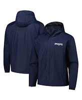 Dunbrooke Men's Navy New England Patriots Tropic Waterproof Packable Full-Zip Hoodie Jacket