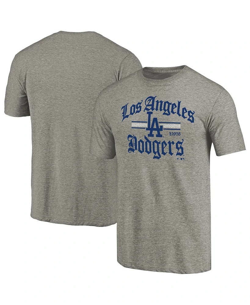 Fanatics Men's Ash Los Angeles Dodgers Hometown Collection Olde La T-Shirt