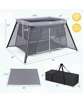 2-in-1 Portable Baby Playpen with Safety Enclosure for Secure and Convenient Playtime