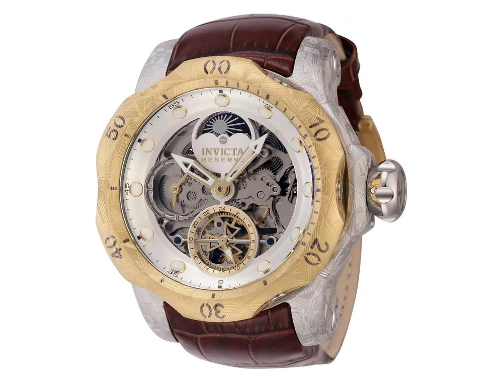 Invicta Men's 44430 Reserve Automatic 2 Hand Silver, Gold Dial Watch