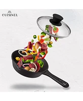 Cuisinel Glass Lid - 6"-inch/15.24-cm/158mm - Compatible with Lodge - Fully Assembled Tempered Replacement Cover - Oven Safe for Skillets Pots Pans