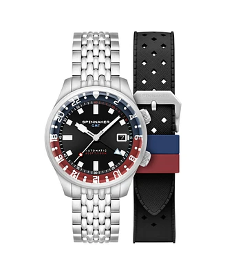 Spinnaker Men's Bradner Gmt Automatic Solid Stainless Steel Bracelet Watch