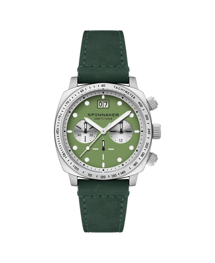 Spinnaker Men's Hull Chronograph Leather Strap Watch