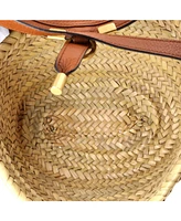 Pre-Owned Chloe Small Marcie Basket Crossbody Bag Raffia and Leather